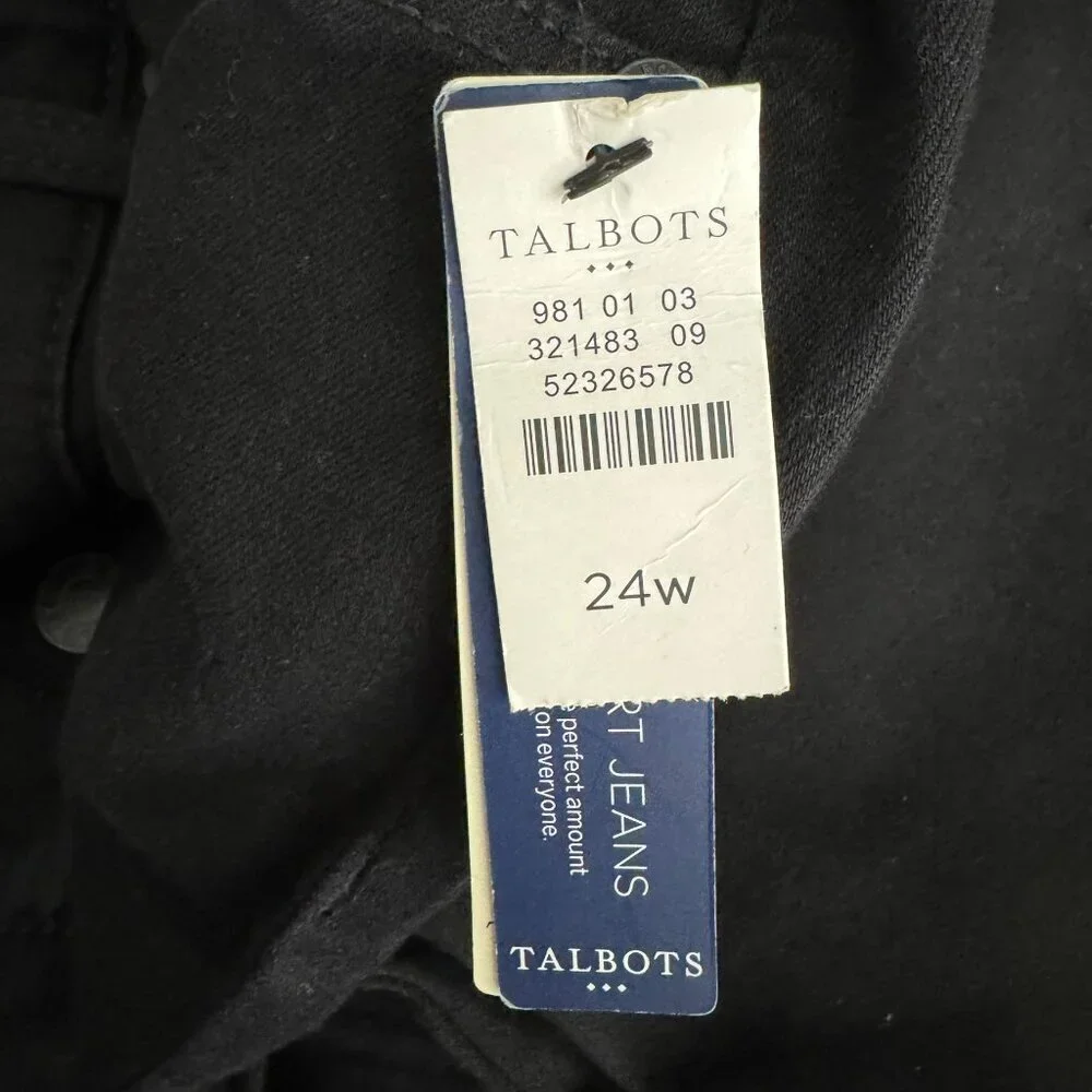 Talbots‎ Simply Flattering Jegging Jeans Womens 24W Black Stretch NWT PT-2341